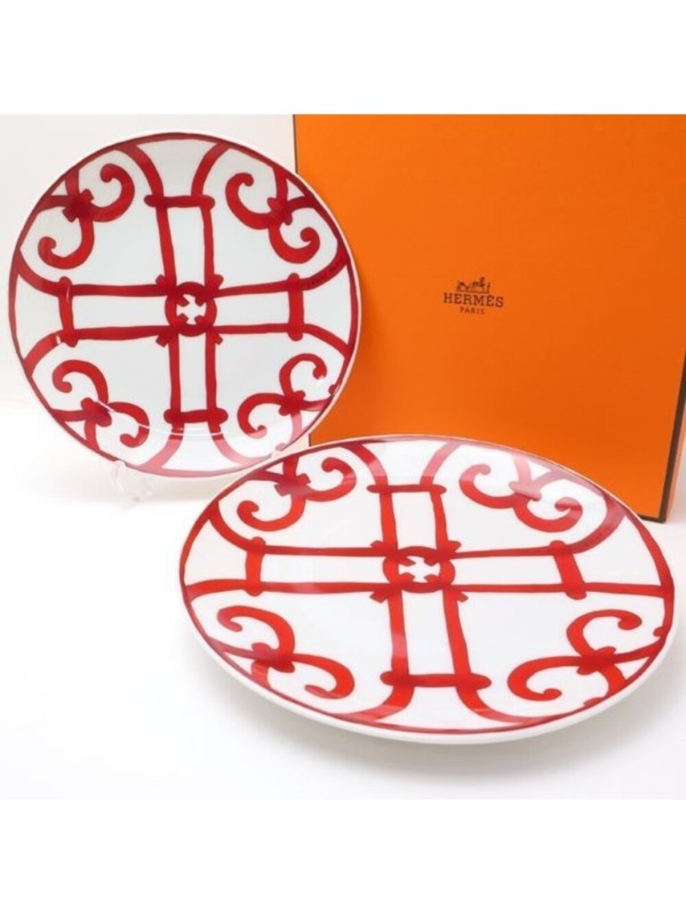 Hermes Guadalquivir Bread Plate No5 Set Of 2 Pair Box Balcon DU